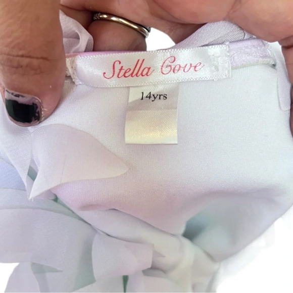 STELLA COVE PETAL ONE PIECE SWIMSUIT IN UNICORN RAINBOW GIRLS SIZE 14 - Picture 6 of 6